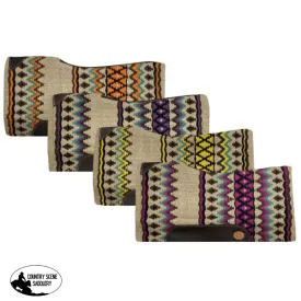 14731 Showman ® 34" X 36" Wool Top Saddle Pad with tan colored felt bottom.