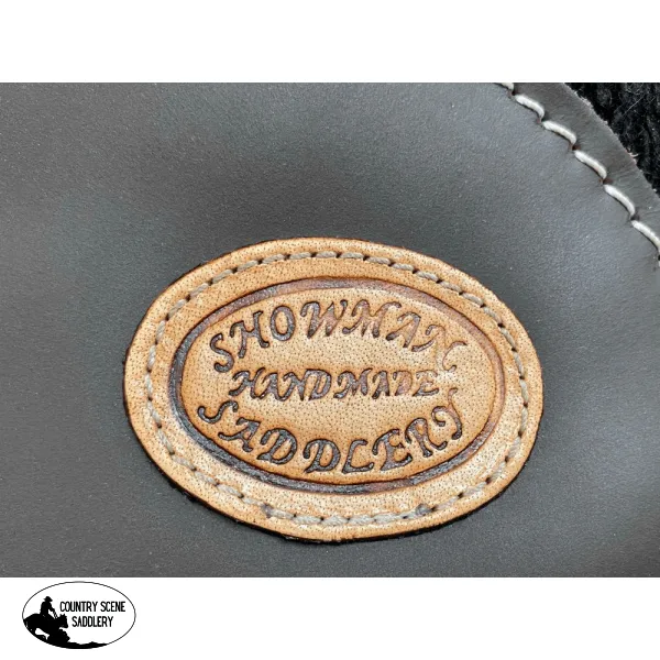 14731 Showman ® 34" X 36" Wool Top Saddle Pad with tan colored felt bottom.