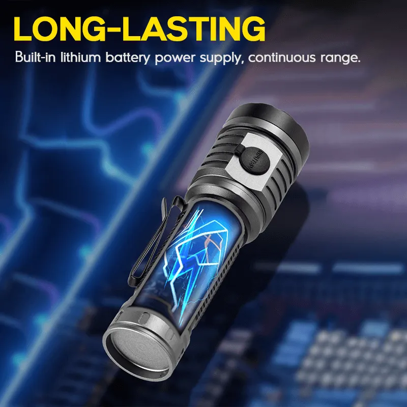 1500 Lumens USB C Powerful Pocket Flashlight