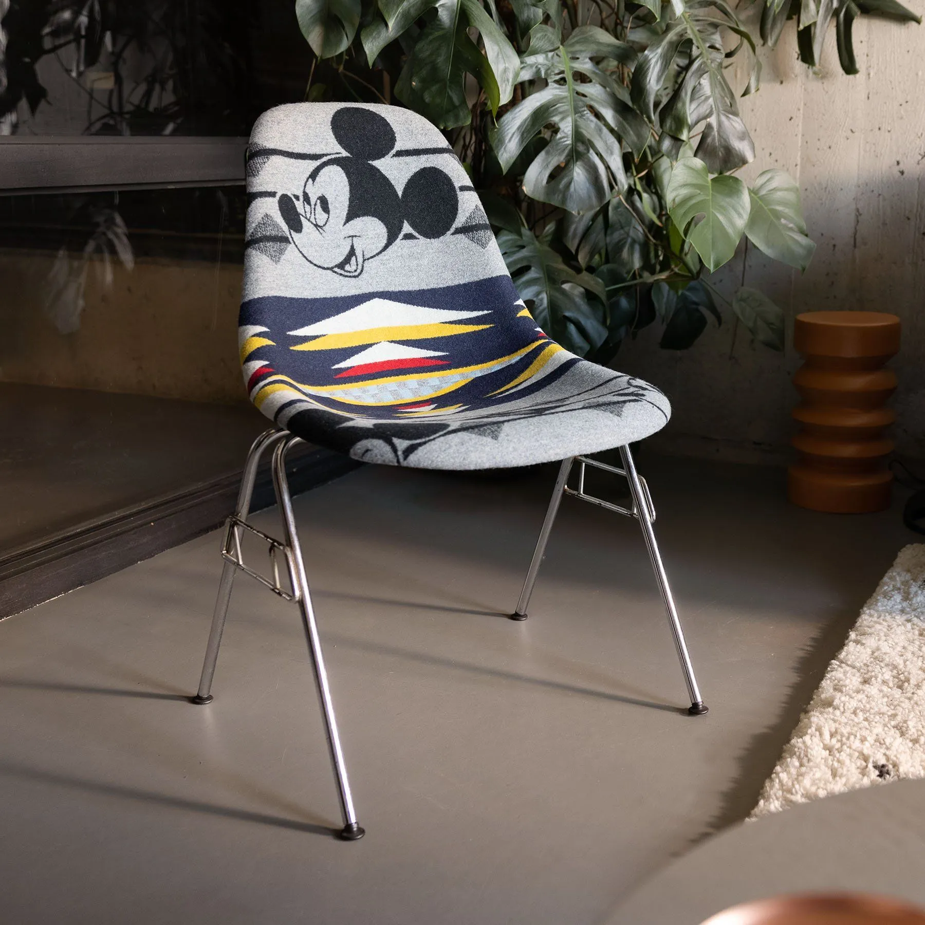 1970s Unique Pendleton Eames Side Chair Mickey
