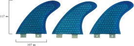 3Pcs Fiberglass Surfboard Keel Fin Honeycomb Fin Set Paddle Board Fin SUP Surfing Fin (Color : 6)