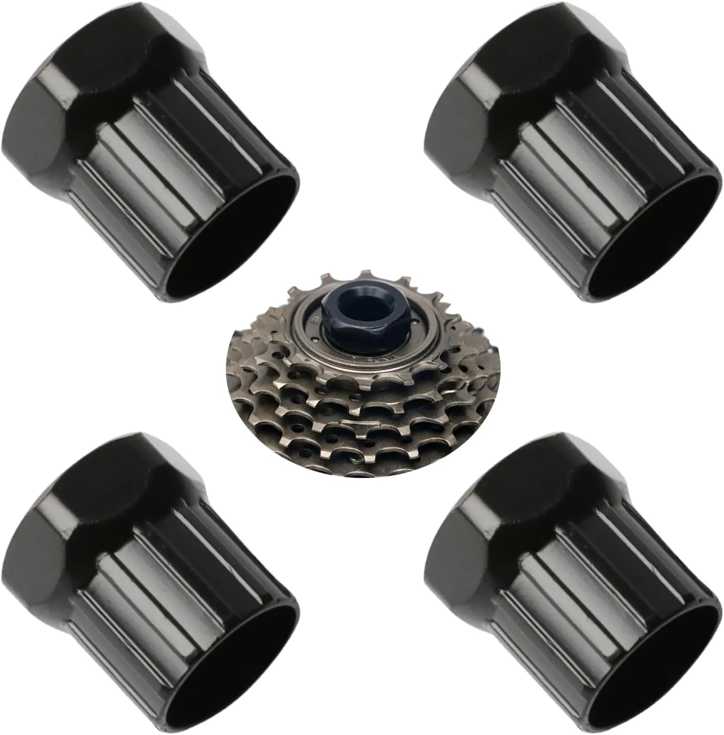 4 Pieces Bike Cassette Lockring Tool Mountain Bike Freewheel Remover Tool Bike Cassette Lockring Tool Bicycle Shop Tools for Repairing Bikes
