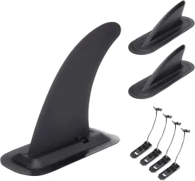 9''Detachable Center Fin Black, Kayak Rudder Kit Skeg Tracking Fin Watershed Board for Inflatable Canoe, Stand Up Paddle SUP Boards, Surfboard