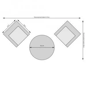 Chester - 2 Seater Bistro Rattan Set