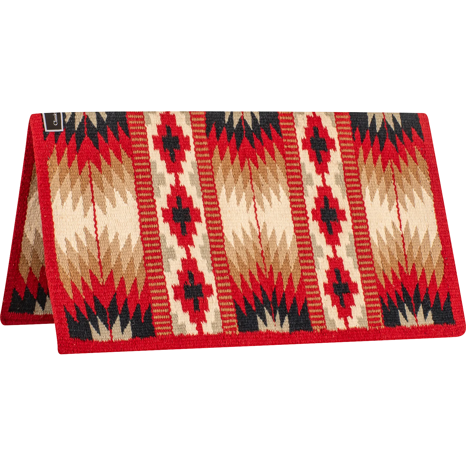 Classic Equine 34"X38" 100% Wool Show Blanket- Red/Navy