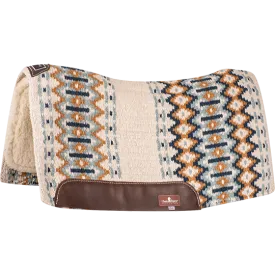 Classic Equine 34"X38" Contoured SensorFlex 1" Saddle Pad- Cream/Blue