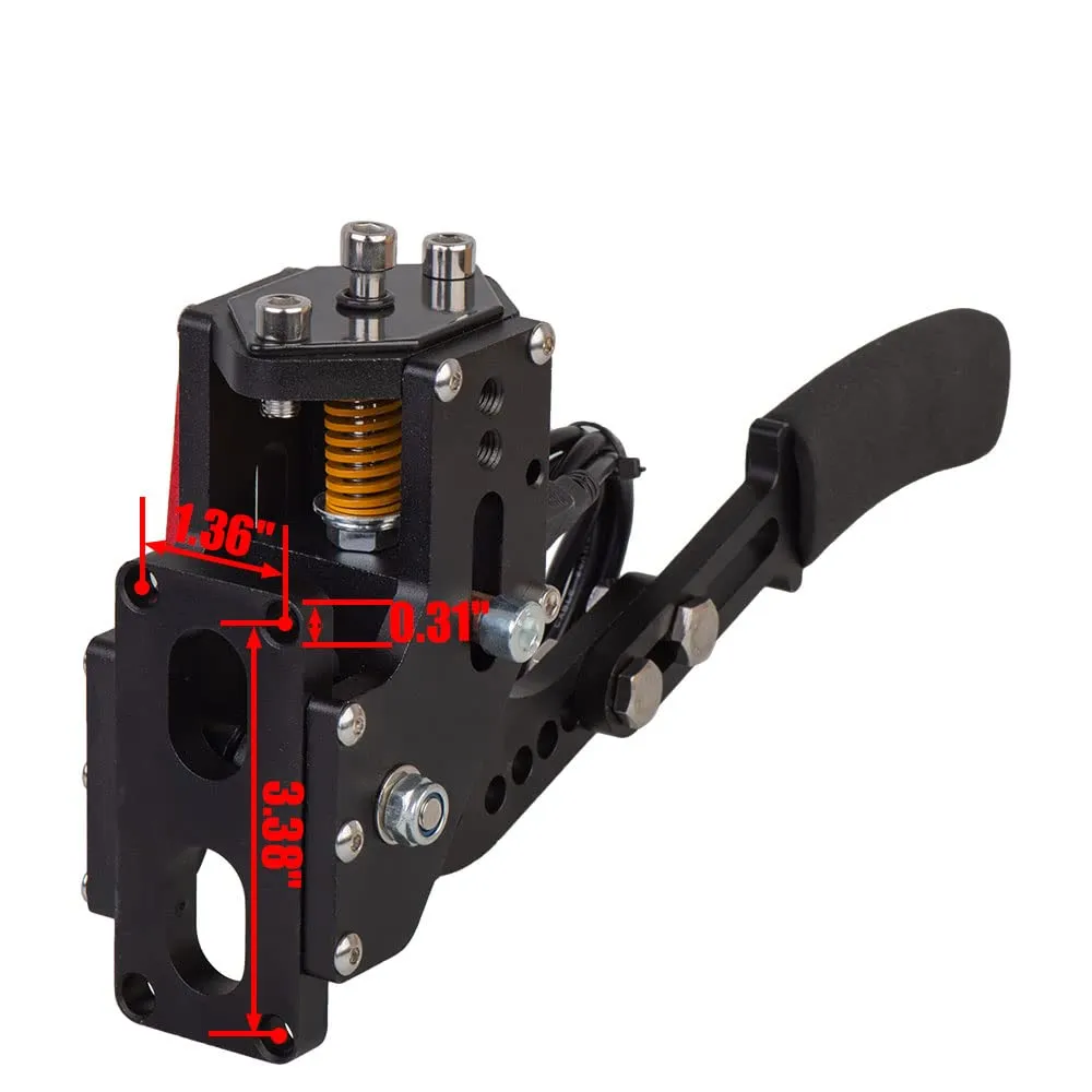 CNRAQR PC Racing Game USB Handbrake for 16Bit SIM for Racing Games, Compatible with G27 G29 G920 G923 T500 T300 Simulate Linear HandbrakeWith Fixing Clip and Plate