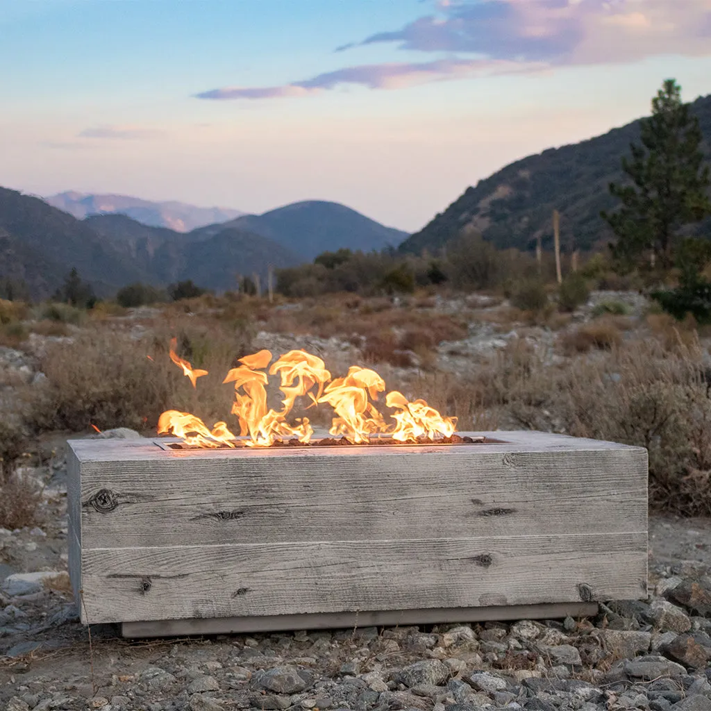 Coronado 120" Fire Table, Wood Grain GFRC Concrete - Fire Pit