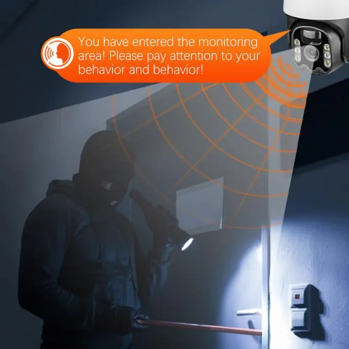 Dual Lens 4G Sim Card 360 Rotating Camera Solar Panel Outdoor Low Powered Cam Color Night Vision PIR Alarm 2 Way Audio Solar Wifi Camera