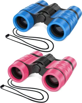 ESSENSON Binoculars for Kids Toys Gifts for Age 3-12 Years Old Boys Girls Kids Telescope Outdoor Toys for Sports and Outside Play Hiking, Bird Watching, Travel, Camping, Birthday Presents (Set of 2)