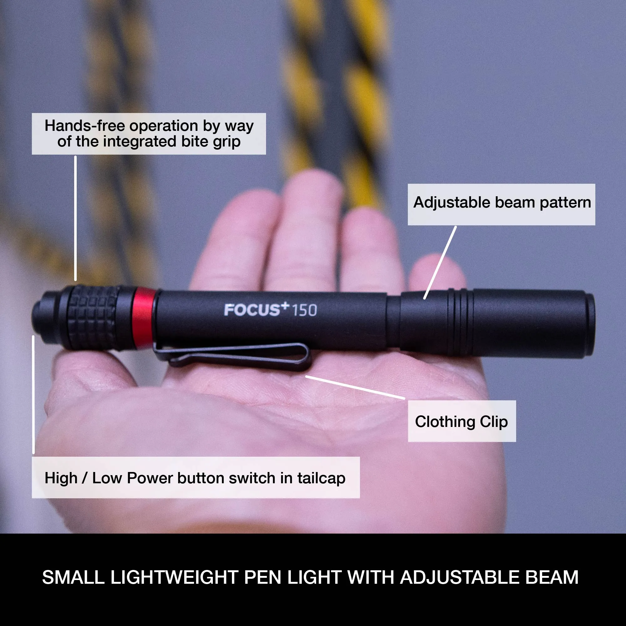 FOCUS  150 Handheld Flashlight with Bite Grip