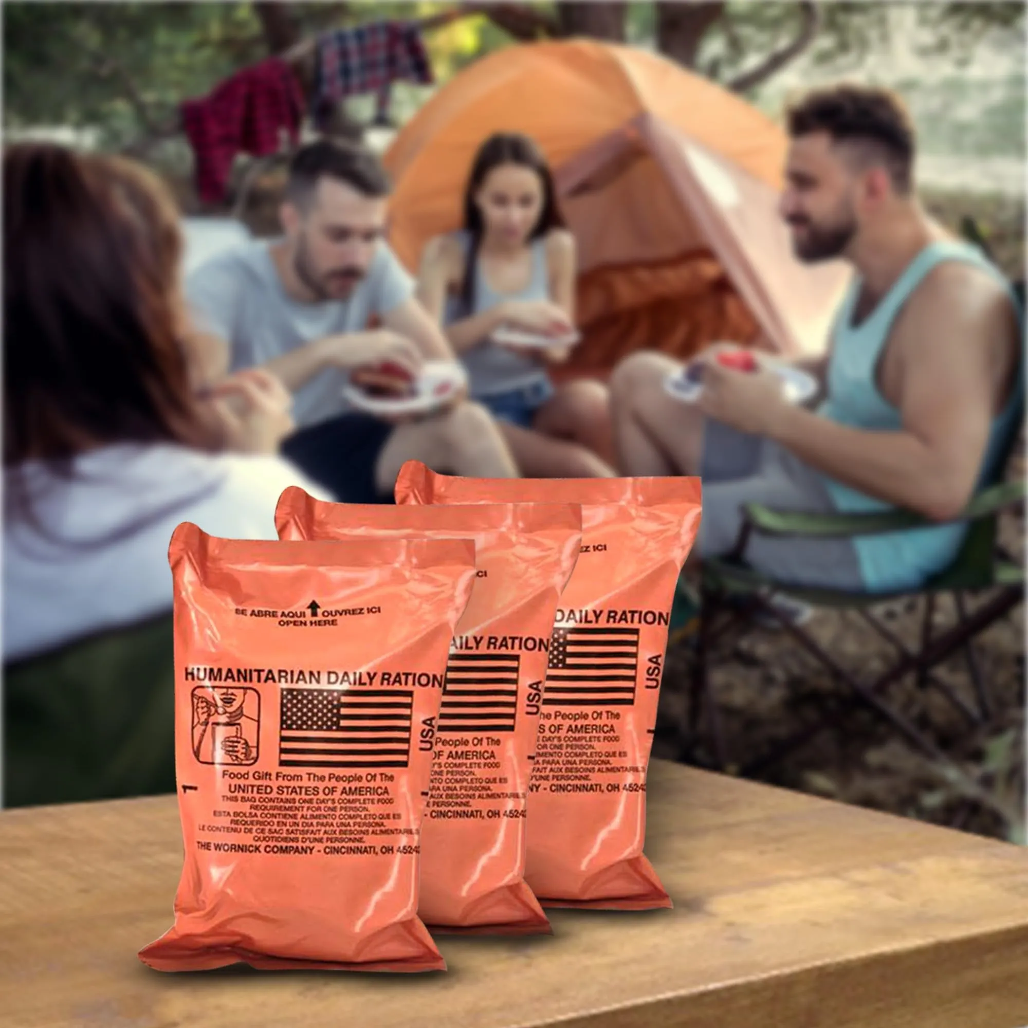 Humanitarian Daily Ration MRE Case – 5 US FEMA Emergency Rations Meals ready to eat Varieties for Hunting, Camping and more, 10 Pack