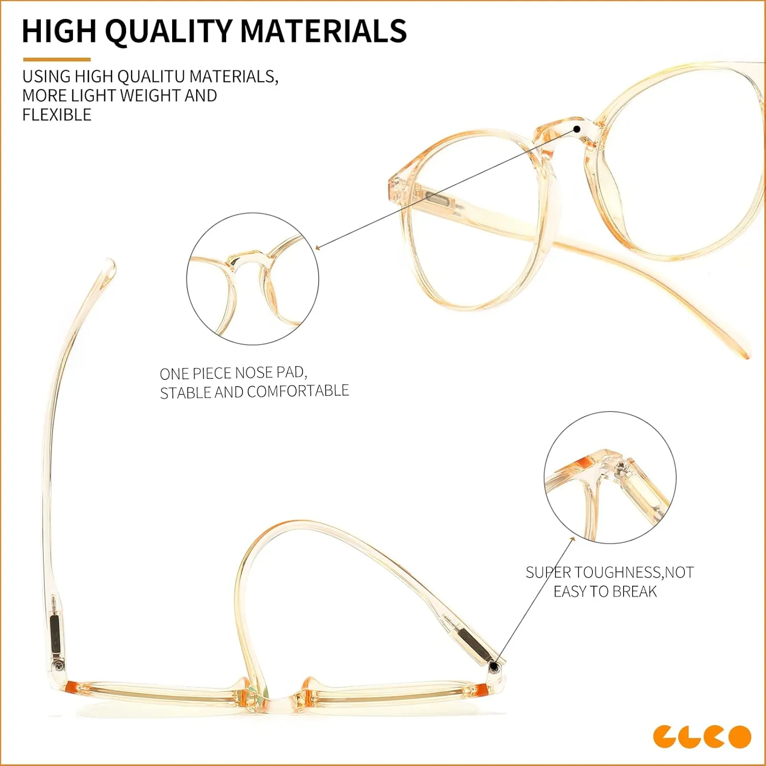 IBOANN Iconic Blue Light Glasses for Woman - Computer Glasses 99% Blue Light Blocking - Anti Eyestrain & UV Glare Protection