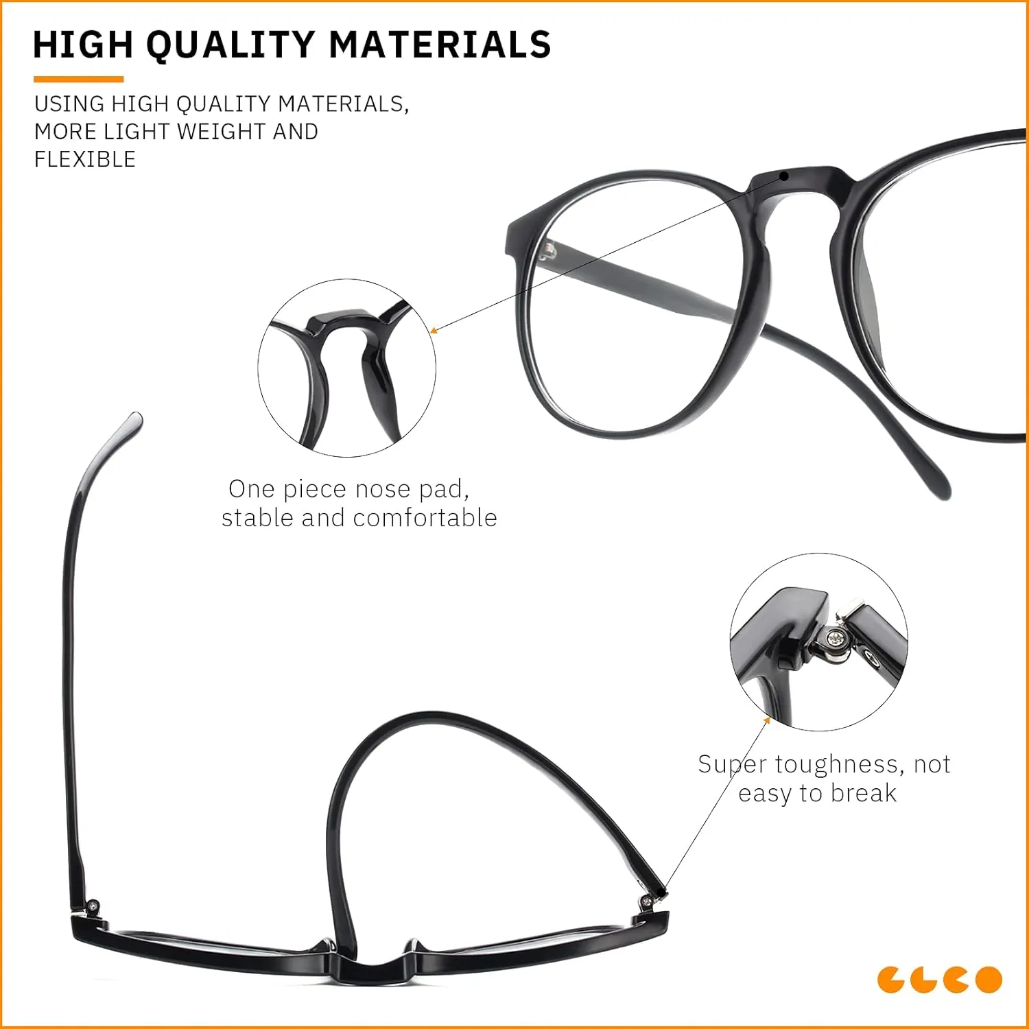 IBOANN Iconic Blue Light Glasses for Woman - Computer Glasses 99% Blue Light Blocking - Anti Eyestrain & UV Glare Protection