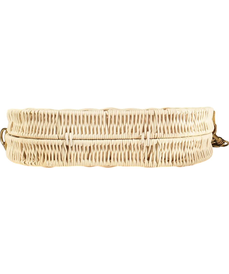 Kurt Geiger Green Chelsea Basket Rattan Small Hobo Crossbody Bag