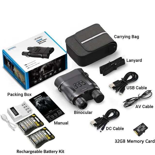 Night Vision HD Infrared Digital Military Goggles Binoculars Long Range Telescope Record and Pictures