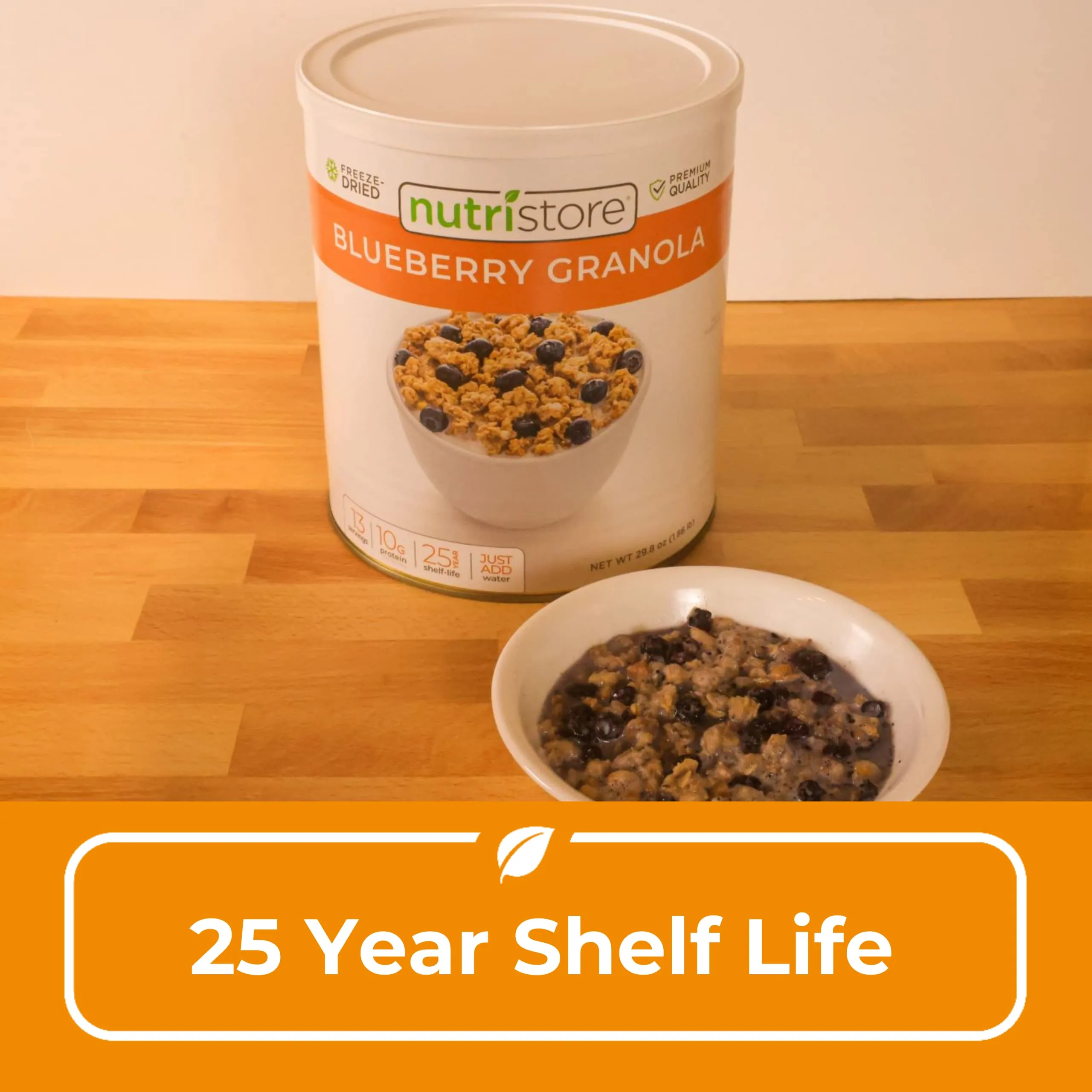 Nutristore Freeze-Dried Blueberry Granola - 13 Servings #10 Can