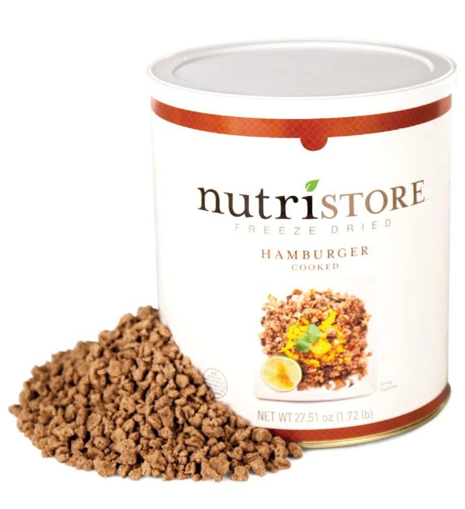 Nutristore Freeze-Dried Ground Beef #10 Can - 20 Servings