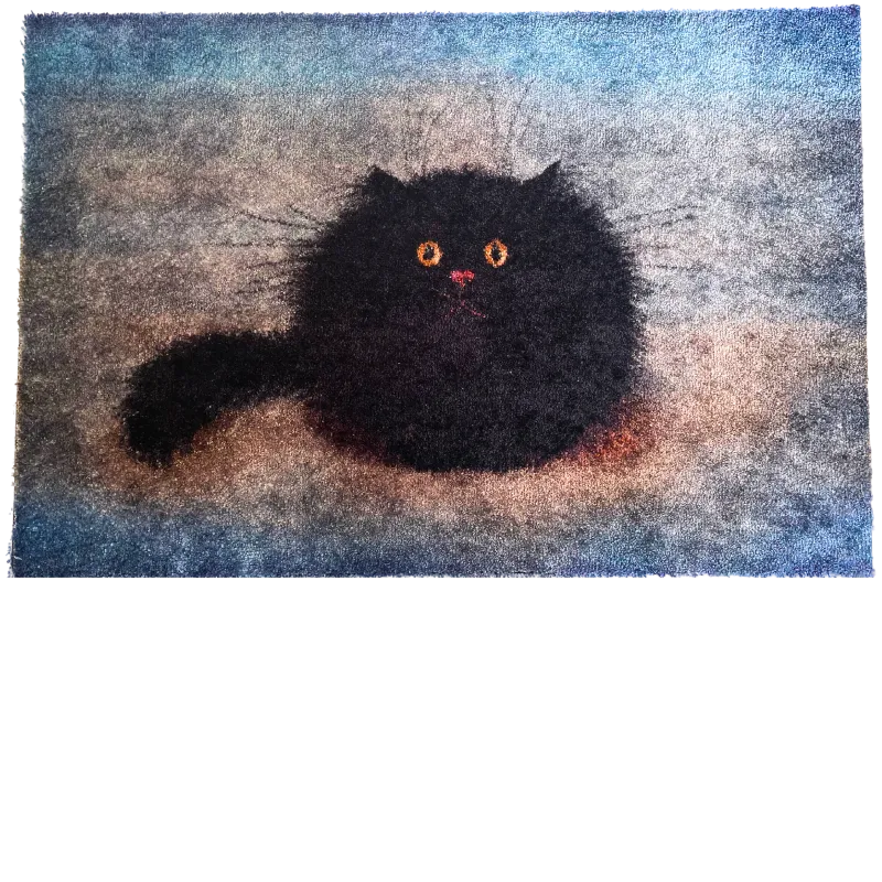 Oreo Black Cat Soft Feel Door Mat