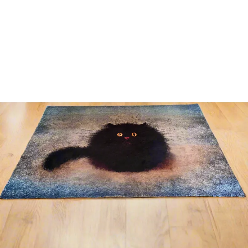 Oreo Black Cat Soft Feel Door Mat