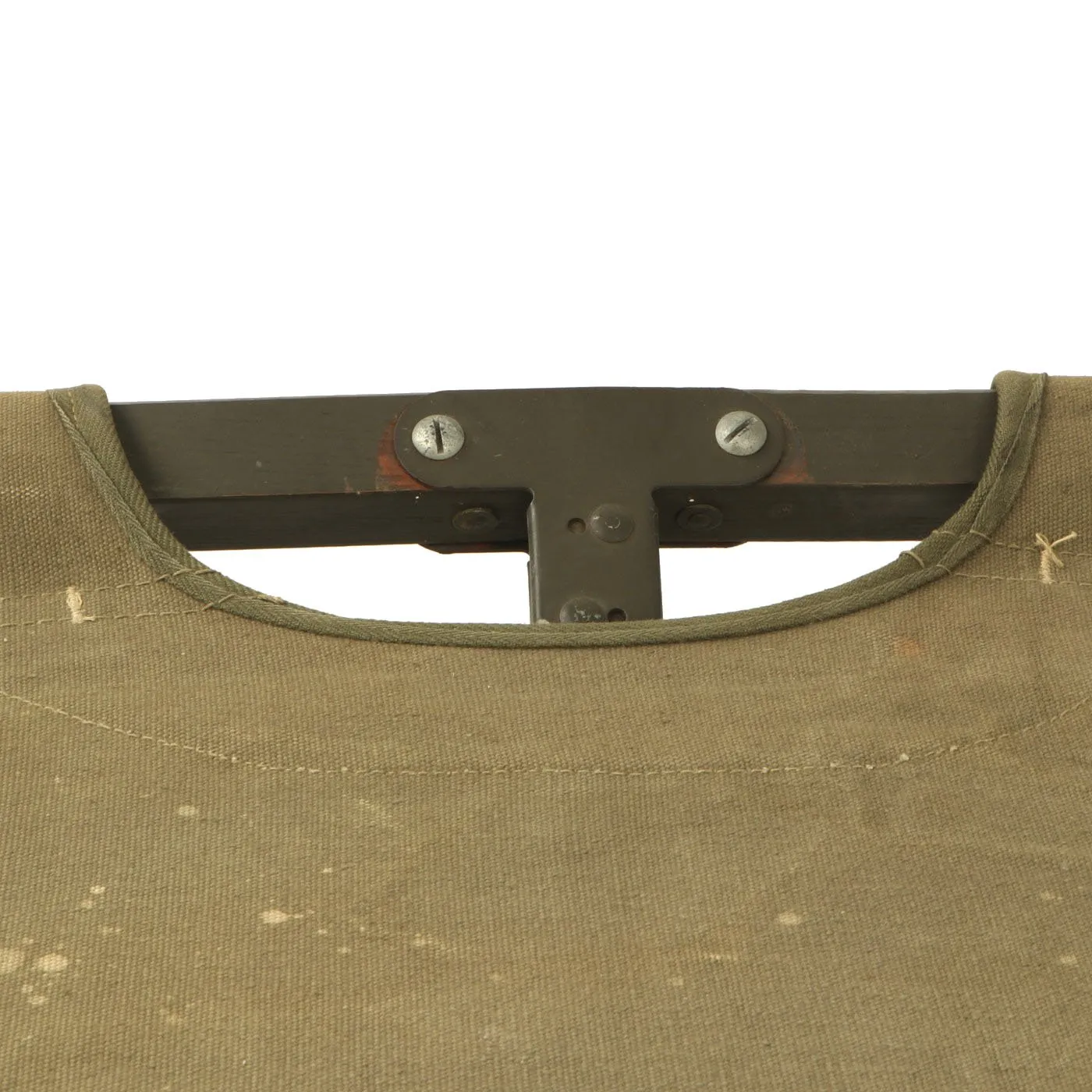 Original U.S. Army WWII and Korean War M-1938 Folding Canvas and Wood Cot