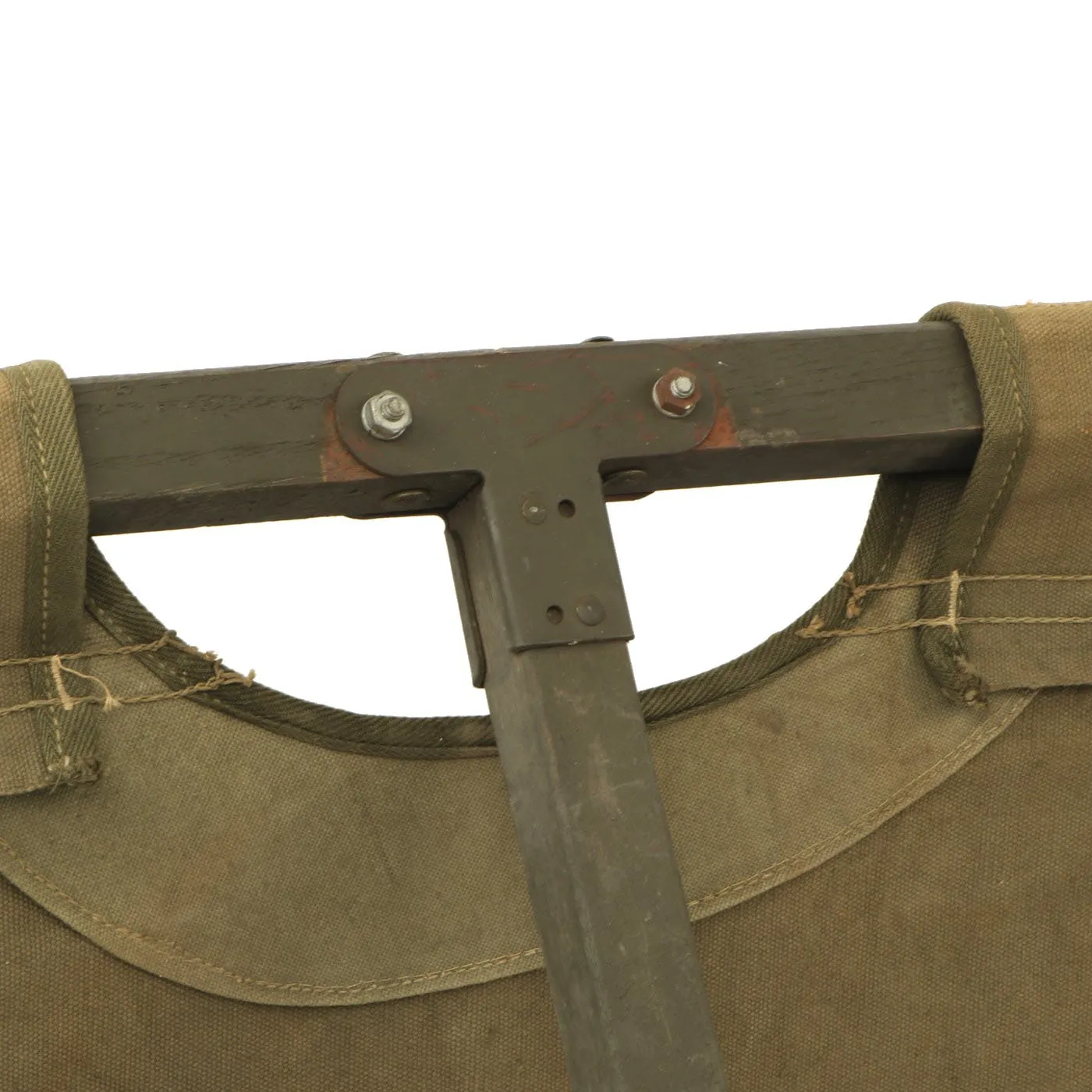 Original U.S. Army WWII and Korean War M-1938 Folding Canvas and Wood Cot
