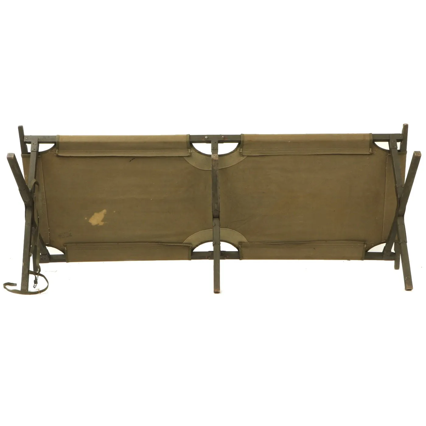 Original U.S. Army WWII and Korean War M-1938 Folding Canvas and Wood Cot