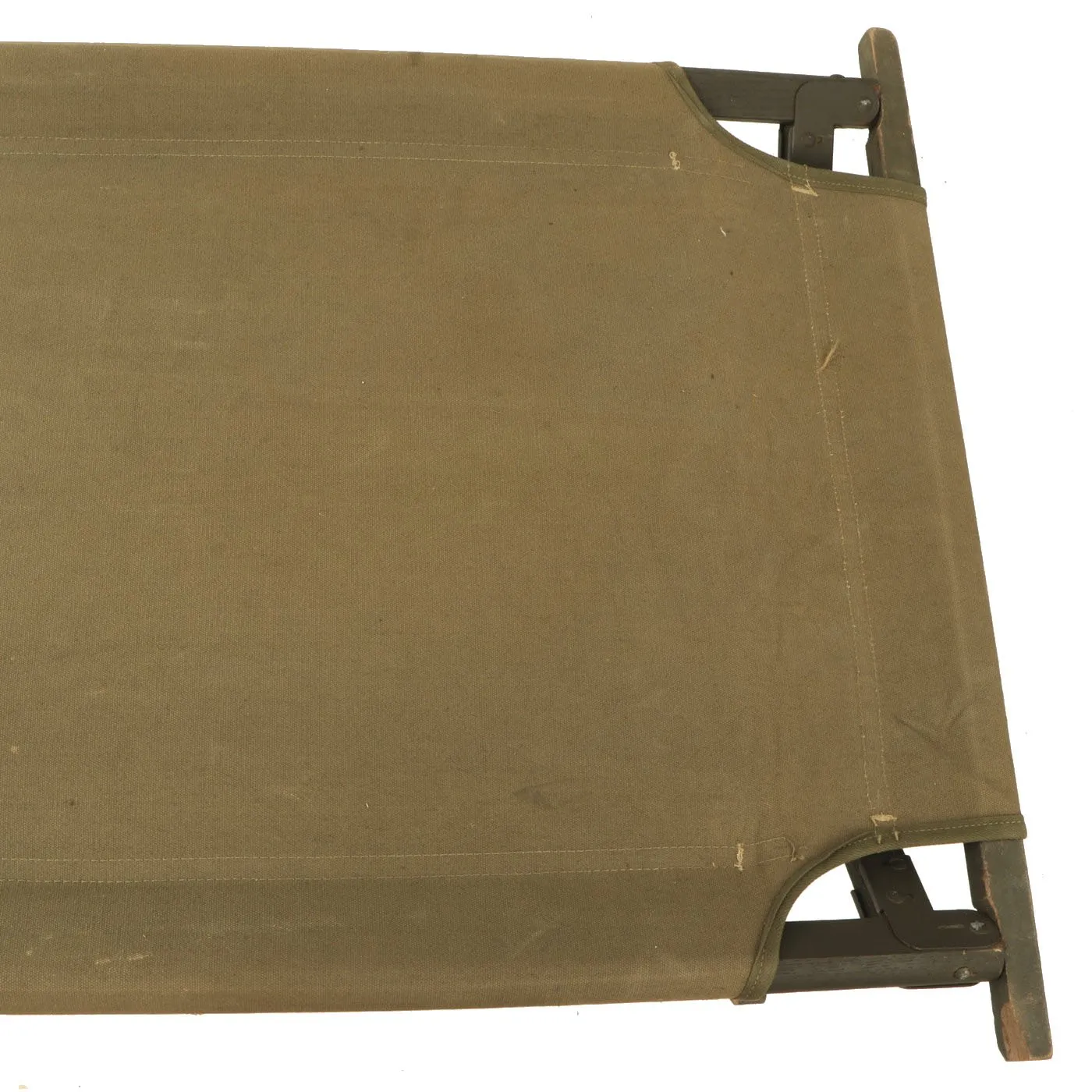 Original U.S. Army WWII and Korean War M-1938 Folding Canvas and Wood Cot