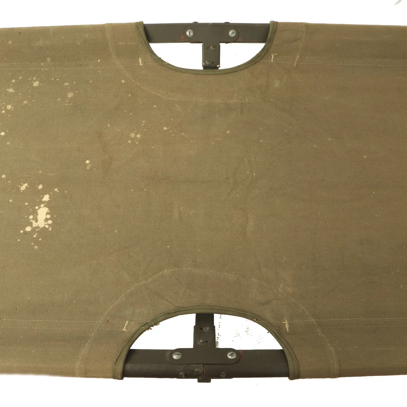 Original U.S. Army WWII and Korean War M-1938 Folding Canvas and Wood Cot