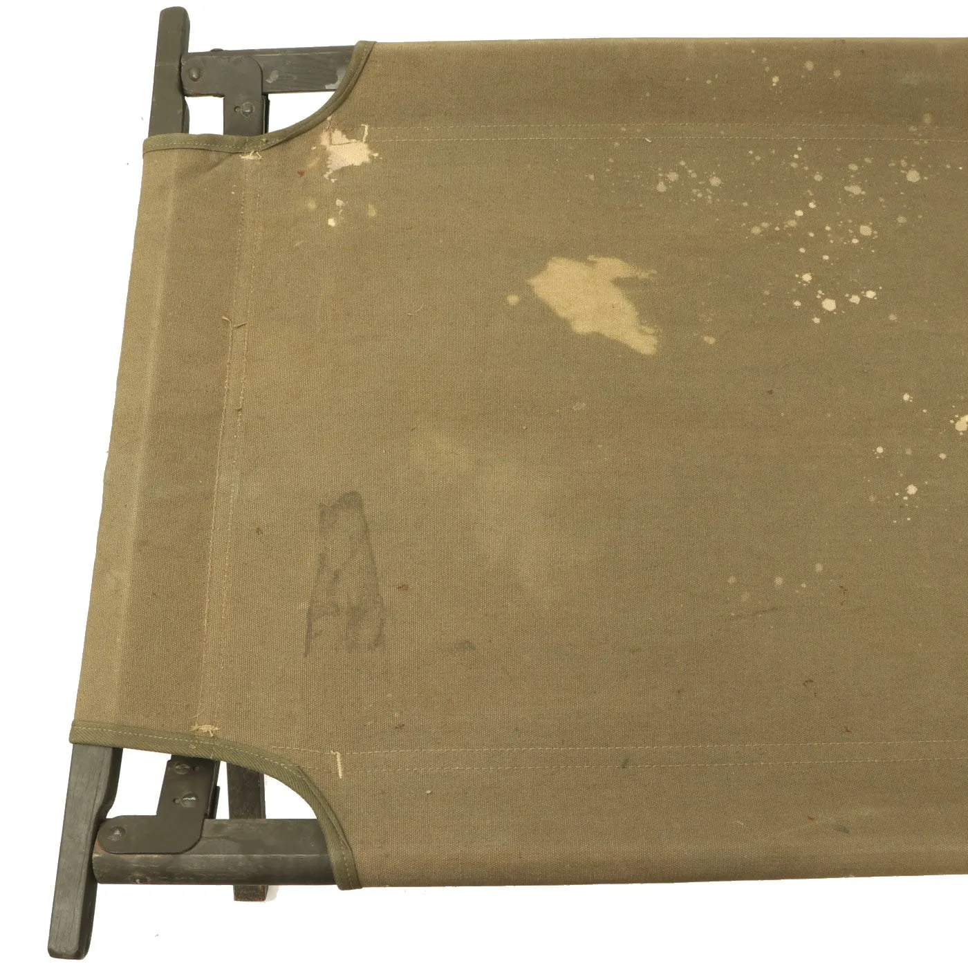Original U.S. Army WWII and Korean War M-1938 Folding Canvas and Wood Cot