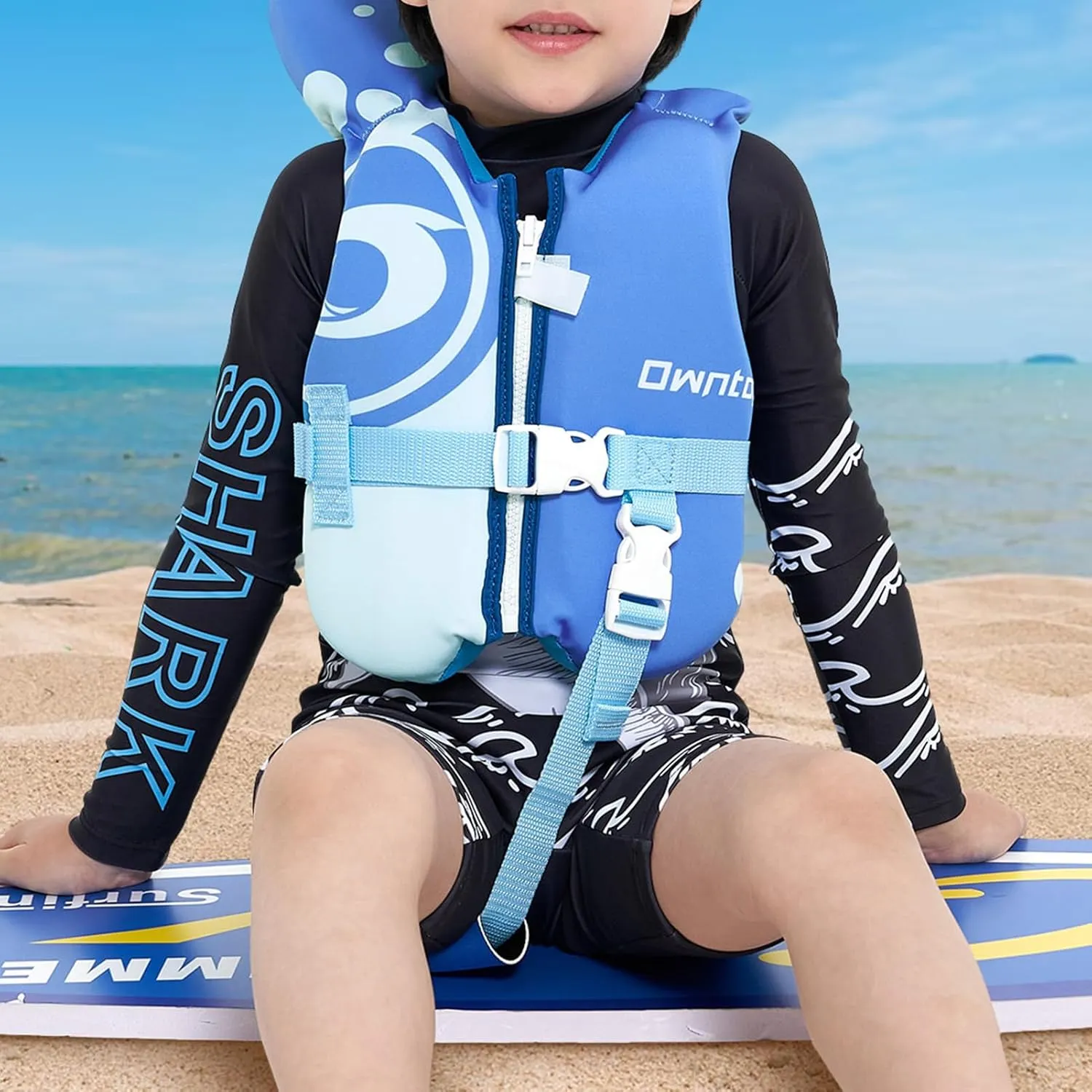 Owntop Toddler Swim Vest Kids Float Jacket Swimming Aid for Children 20-30-40-50 lbs with Adjustable Safety Straps Age 1-6 Years