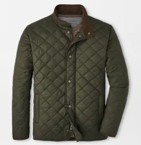 PETER MILLAR SUFFOLK QUILTED JACKET DK OLIVE