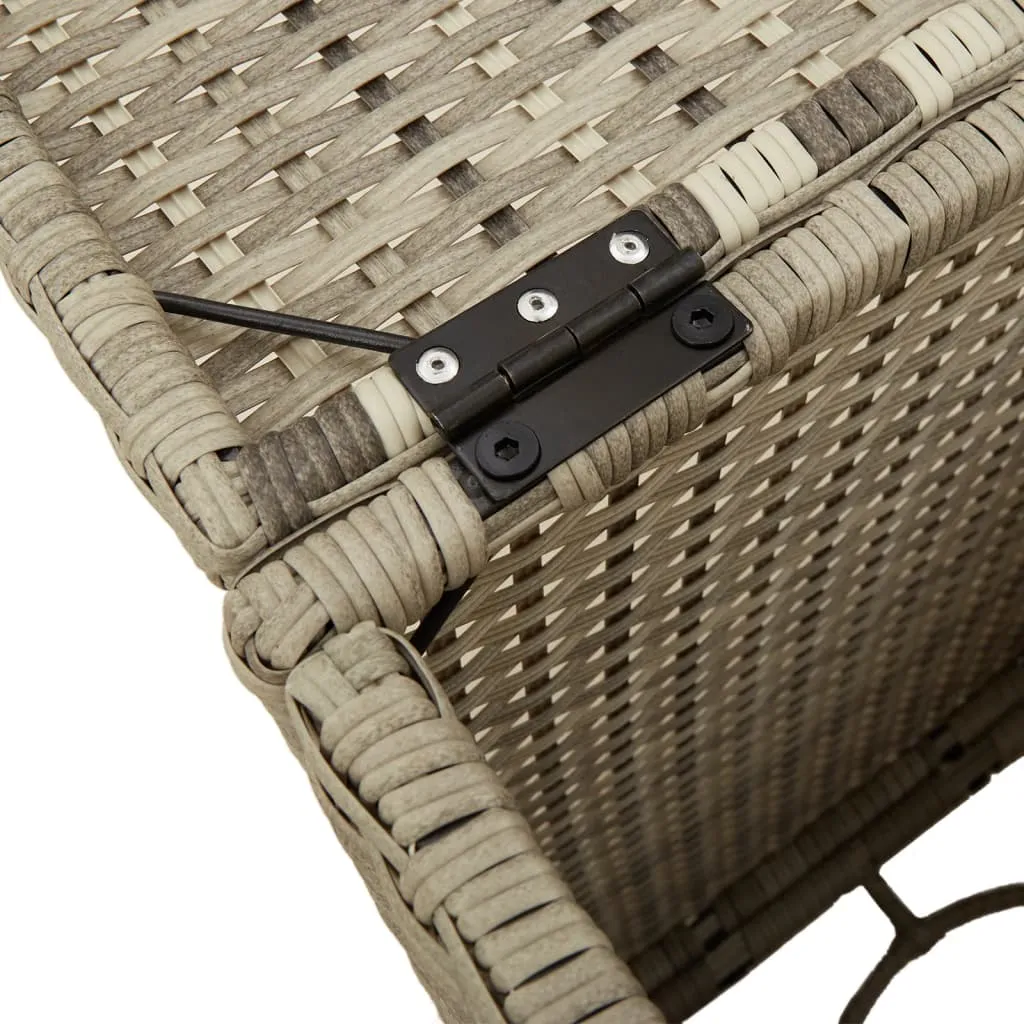 Propane Tank Cover Table Light Grey 40x40x60 cm Poly Rattan