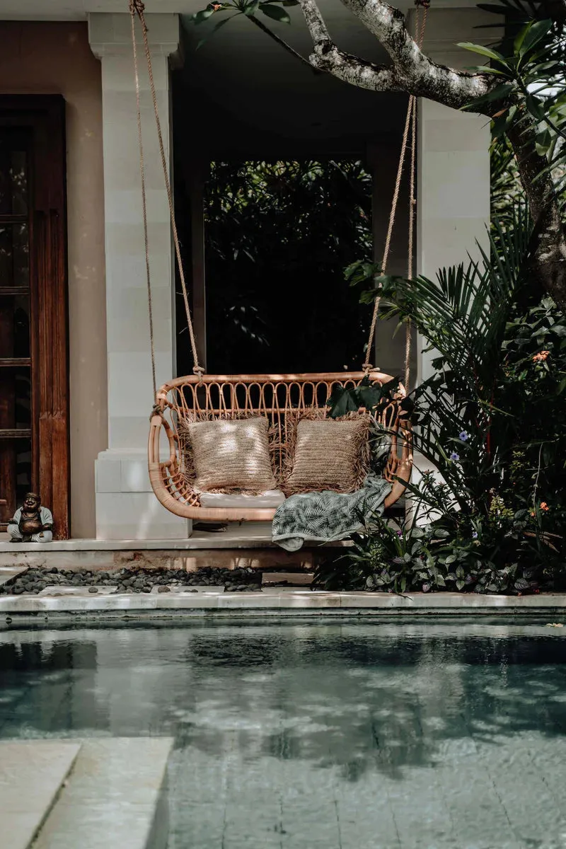 Rattan Hanging Chair for Outdoor | Bamboo Swing Chair | Cane Swing chair - Kaia