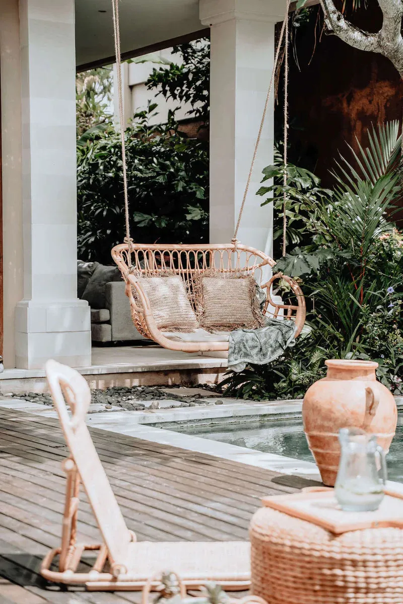 Rattan Hanging Chair for Outdoor | Bamboo Swing Chair | Cane Swing chair - Kaia