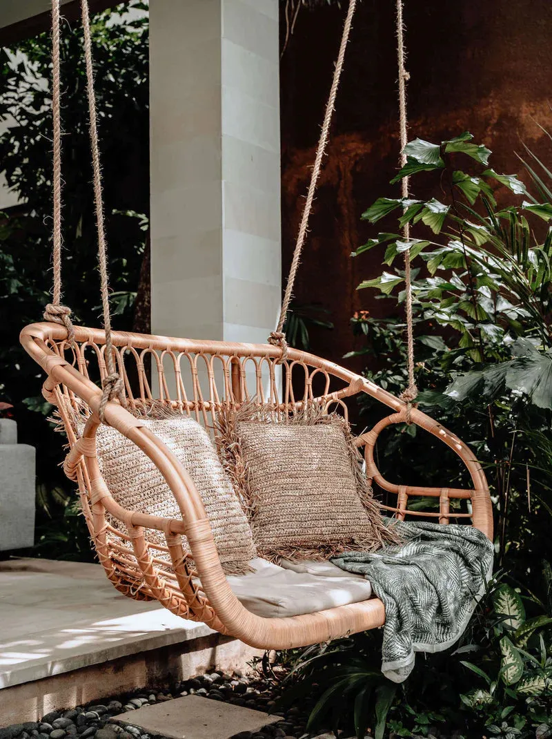 Rattan Hanging Chair for Outdoor | Bamboo Swing Chair | Cane Swing chair - Kaia