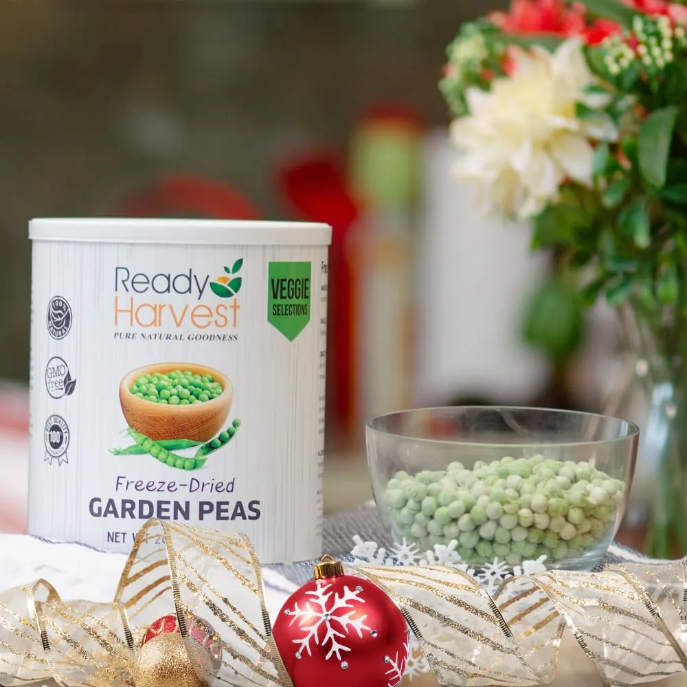 Ready Harvest Freeze-Dried Garden Peas - 30 Year Shelf Life - #10 Can