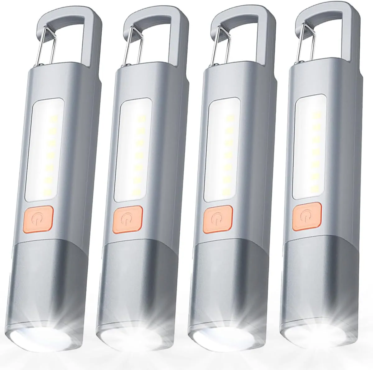 Rechargeable LED Flashlights High Lumens, 20,000 Lumens Super Bright Flashlight with USB Cable and Hook, 3 Modes, Waterproof Flash Light Handheld Powerful Flashlight for Home Camping - 4 Pack