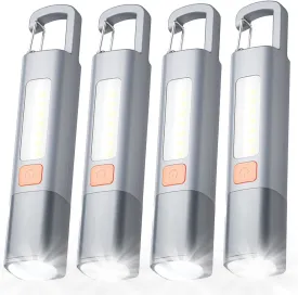 Rechargeable LED Flashlights High Lumens, 20,000 Lumens Super Bright Flashlight with USB Cable and Hook, 3 Modes, Waterproof Flash Light Handheld Powerful Flashlight for Home Camping - 4 Pack