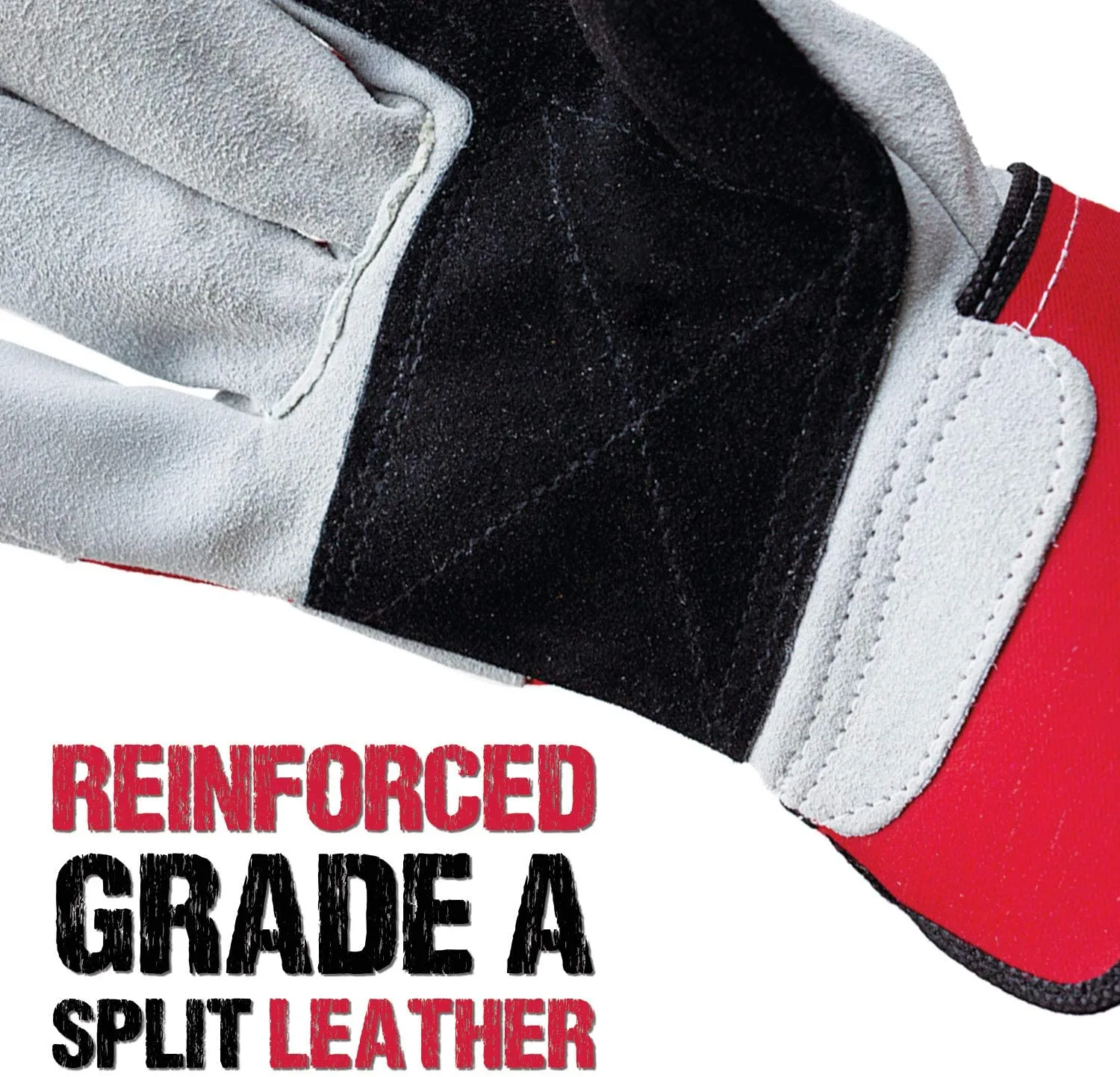 Supreme Rigger Gloves With Wide Safety Cuff, Split Grade - Bison Life