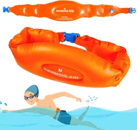 Swim Belts for Kids and Adults,Inflatable Swimming Training Aid,Back Float Safety Swim Trainer,Portable Pool Swim Float Water Aerobics Equipment Swim Buoy Waist Belts for Toddler Children