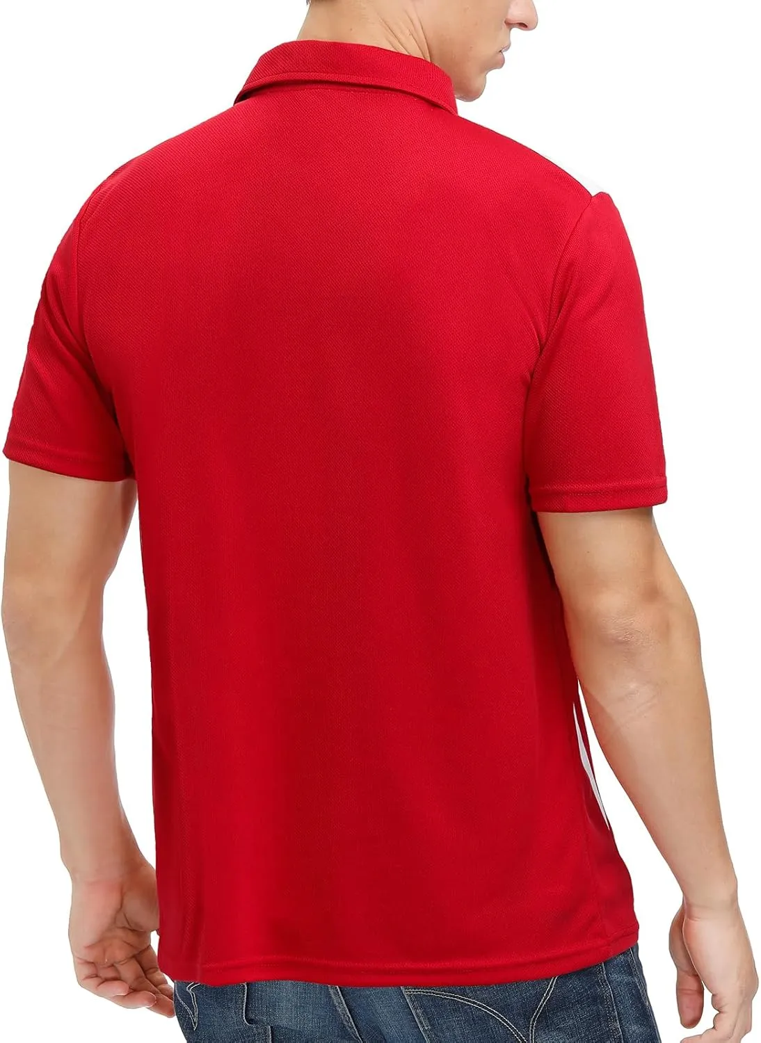 TIHEEN Golf Shirts for Men Dry Fit Performance Polo Short Sleeve Collared Shirt
