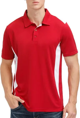 TIHEEN Golf Shirts for Men Dry Fit Performance Polo Short Sleeve Collared Shirt