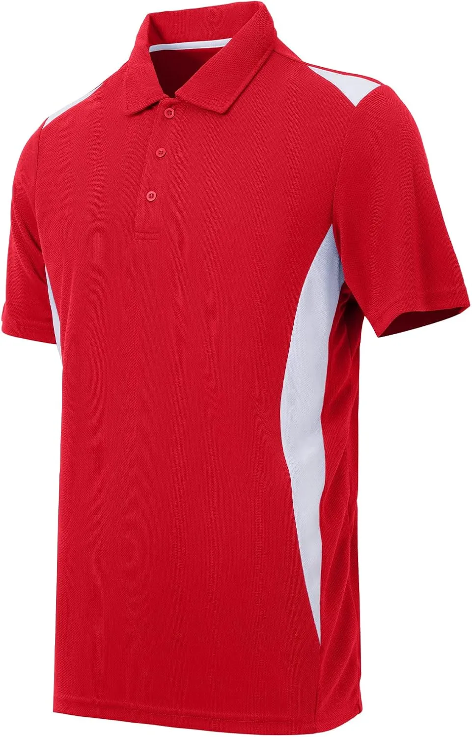 TIHEEN Golf Shirts for Men Dry Fit Performance Polo Short Sleeve Collared Shirt