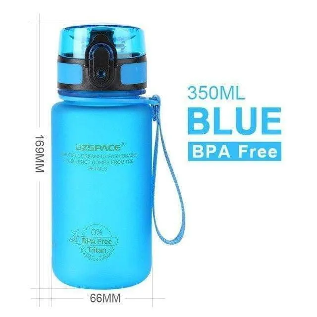 UZSPACE 350ml Sports Water Bottle Kid Eco-friendly Plastic Leak Proof Tour Bottle BPA Free