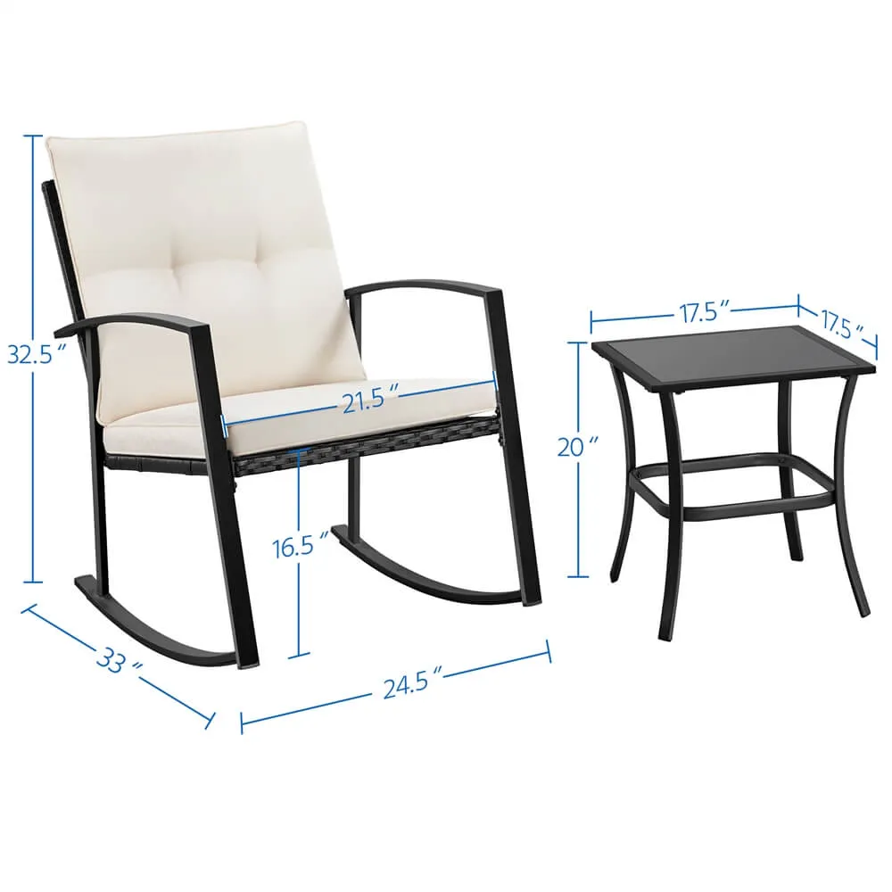 Yaheetech 3 Piece Outdoor Furniture Set