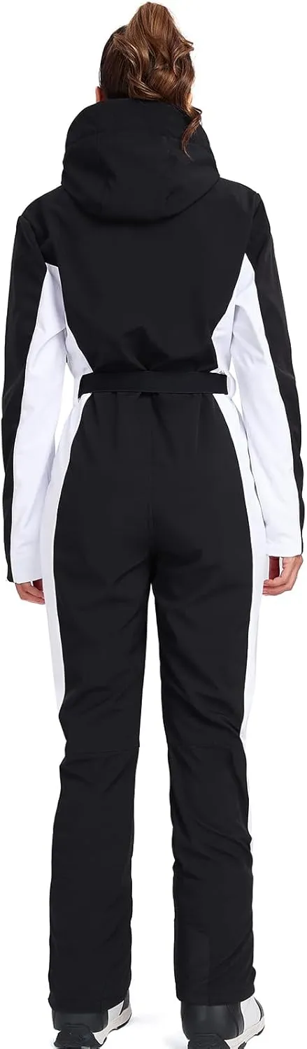 YEEFINE Women's Ski Suit One Piece Jumpsuits Snowsuits Waterproof Winter Snow Snowboarding Suits
