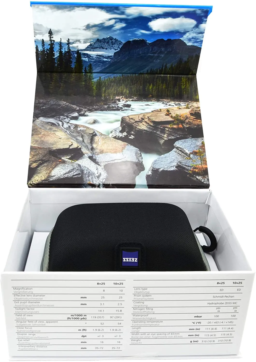 Zeiss Terra ED 10x25 Binocular, Compact & Pocketable, Black